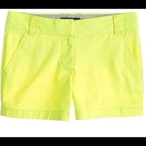 Jcrew Neon green Chino Shorts